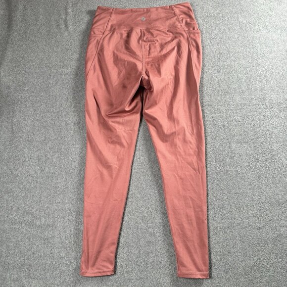Danskin Pink Rust Coral High Rise Pocket Leggings M Cropped Yoga Pants - Picture 10 of 11